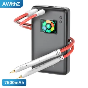 Awithz, nueva máquina soldadora por puntos de batería de 0,35mm con pantalla LCD de 7500mAh con 7 idiomas de interfaz de usuario para soldadura de batería