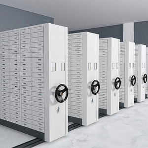 Système d'archivage mobile pour bibliothèque scolaire, banque, bureau - Armoire compacte en acier pour classement mobile - Product Image 3
