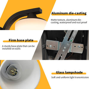 Lampada da parete a LED quadrata da esterno moderna avant-garde per esterni da giardino - Product Image 2