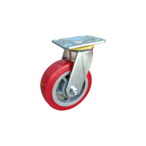 4/5/6/8 Zoll Heavy Duty Red Swivel Caster 150mm PP Core PU Polyurethan Rollen für Trolley - Product Image 3