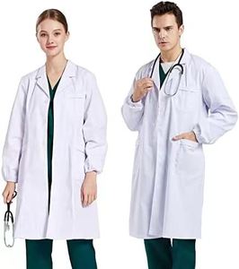 Blouse blanche de laboratoire d'hôpital uniforme de médecins hommes et femmes uniforme de laboratoire à manches longues uniforme d'infirmière manteaux de laboratoire d'hiver - Product Image 1