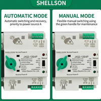 Interrupteur de transfert automatique double alimentation 2P 3P 4P 16A ATS pour onduleur solaire