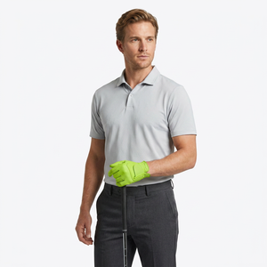 Customizable Nayab Industries Men Women Cabretta <b>Leather</b> Non-Slip Sports Golf <b>Gloves</b> Fluorescent <b>Green</b> Color Left Hand - Product Image 1