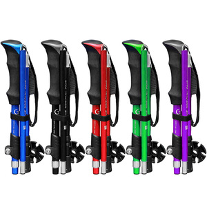Bâtons de randonnée Goylu en alliage d'aluminium télescopiques légers pour la randonnée en montagne et la marche en plein air avec verrouillage externe - Product Image 1