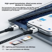 Cable de Carga Rápida PD Tipo C Trenzado Estilo Fútbol de 1M 2M 3M para iPhone 15/16/17 Pro Max