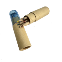 Ensemble de crayons de golf hexagonaux miniatures Shengyada en bois de tilleul avec taille-crayon à mine colorée, logo personnalisé pour la peinture (impression UV)