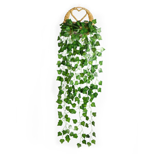 Planta Artificial Colgante, Hojas Verdes de Plástico, Decoración Interior, Hoja de Arce Individual para Colgar en la Pared, Alta Simulación - Product Image 4