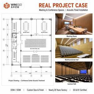 Panneaux acoustiques perforés Art Déco insonorisés WINEGO, placage mélaminé, <span class=keywords><strong>panneau</strong></span> acoustique mural <span class=keywords><strong>perforé</strong></span> pour plafond acoustique - Product Image 5