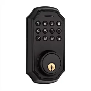 อเมริกาอิเล็กทรอนิกส์ปุ่มกดสมาร์ทล็อค Deadbolt Keyless เข้าประตูล็อค