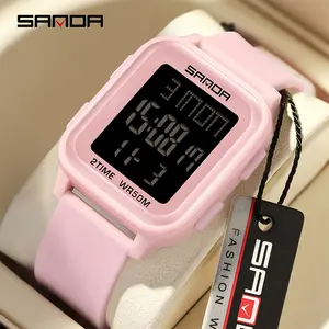 Sanda direct selling electronic watch junior high school students fashion trend multifunctional men's and women's alarm cl