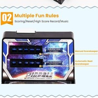 Mesa de Pinball Eléctrica Clásica con Contador para Niños de 6+ Años, Tipo Boxeo, con Pago por Monedas, Educativa, de Sobremesa