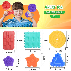 Longcheng <b>Squishy</b> Sensory Toys 6-Piece Set Silicone Decompression Toy For Kids Age 3-14 Years - Product Image 1