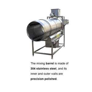 snacks drum nut batch potato chips nuts coating seasoning <b>processing</b> <b>machine</b> - Product Image 6