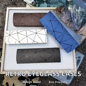 Étui rigide pour lunettes en papier kraft recyclé, étui pliable antichoc pour lunettes, boîte à lunettes en kraft pour emballage cadeau - Product Image 2