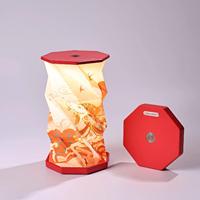 Lanterne en papier pliable LED portable, thème Zodiaque Année du Mouton 2026, pour la décoration du Nouvel An Chinois, vente en gros et personnalisation