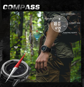 NORTH EDGE ALPS <span class=keywords><strong>Montre</strong></span> numérique en nylon pour hommes Shock Sports Super Light Outdoor Compass Waterproof 50M Wristwatches - Product Image 6