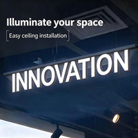 Letras Magnéticas Acrílicas Iluminadas con LED para Rieles, Rótulos Publicitarios Digitales con Transformador, Logotipos con Iluminación, Venta al por Mayor