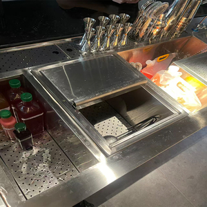 สถานีผสมเครื่องดื่มสแตนเลสขัดเงาอย่างดี พร้อมตู้ล็อคได้และที่เปิดขวด แบบตั้งพื้น สำหรับโรงแรมและคลับ - Product Image 6