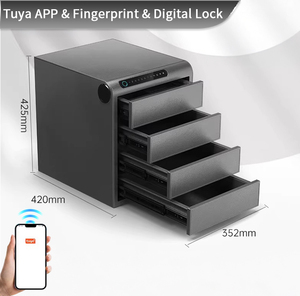 CEQSAFE Coffre-fort numérique intelligent pour meubles, pour bijoux et argent, avec Bluetooth ou Wi-Fi et verrouillage par empreinte digitale - Product Image 3