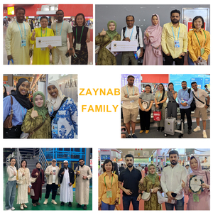 Zaynab Abaya Phụ Nữ Hồi Giáo Ăn Mặc Mới Nhất Thiết Kế Dubai Ramadan Thêu Frauen Phụ Nữ Hồi Giáo Ăn Mặc Ren Mở Abaya - Product Image 3