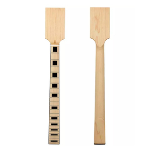 Hot sale Unfinished <b>Guitar</b> Neck Replacement Black Block Canada Maple 24 Fret <b>Guitar</b> Neck with DIY Paddle Head - Product Image 1