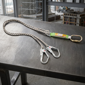 Cuerda de Seguridad con Absorción de Impactos para Protección Contra Caídas, Cinturón de Posicionamiento Ajustable con Mosquetón para Escalada y Rescate - Product Image 3