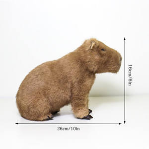 Estatua de Capybara hecha a mano, piel sintética ultra suave no rellena artesanal para decoración de estante de escritorio de guardería, regalo coleccionable Diwali Ramadán - Product Image 4