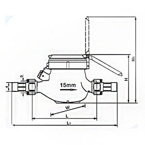 <span class=keywords><strong>Compteur</strong></span> d'<span class=keywords><strong>eau</strong></span> multi-jets en plastique bleu DN15/DN20/DN25/DN32/DN40 avec couvercle anti-poussière à cadran rabattable - Product Image 5
