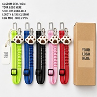 Ceinture de sécurité pour chien pour voiture, réglable, 2,5 cm, nylon solide, réfléchissant, élastique, amortisseur de chocs, mousqueton pivotant, 5 couleurs, OEM