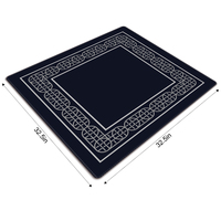Tapis de Mahjong de Luxe Imprimé par Transfert Thermique - Design Personnalisé, Base en Caoutchouc Antidérapante Portable pour Table de Mahjong Américain