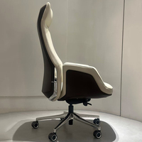 Fauteuil de bureau ergonomique moderne en cuir véritable pour salle de conférence, design contemporain, idéal pour les professionnels (vente en gros)