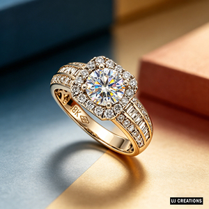 Bague de mariage personnalisée en or massif 10K 14K 18K avec diamant brillant de laboratoire de 1,00 carat certifié IGI, qualité VVS-VS, pour les occasions spéciales - Product Image 2