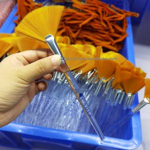 แปรงพัดทาคลอนสำหรับมาส์กกรดไกลโคลิก แปรงแต่งหน้า ด้ามจับใส <span class=keywords><strong>สี</strong></span><span class=keywords><strong>ส้ม</strong></span>ขาว ขนสังเคราะห์ แปรงพัดมาส์กหน้าขนาดใหญ่ - Product Image 6