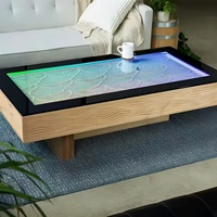 Table basse intelligente pour peinture au sable, personnalisable, en bois massif, extra large, ornement de méditation et de relaxation