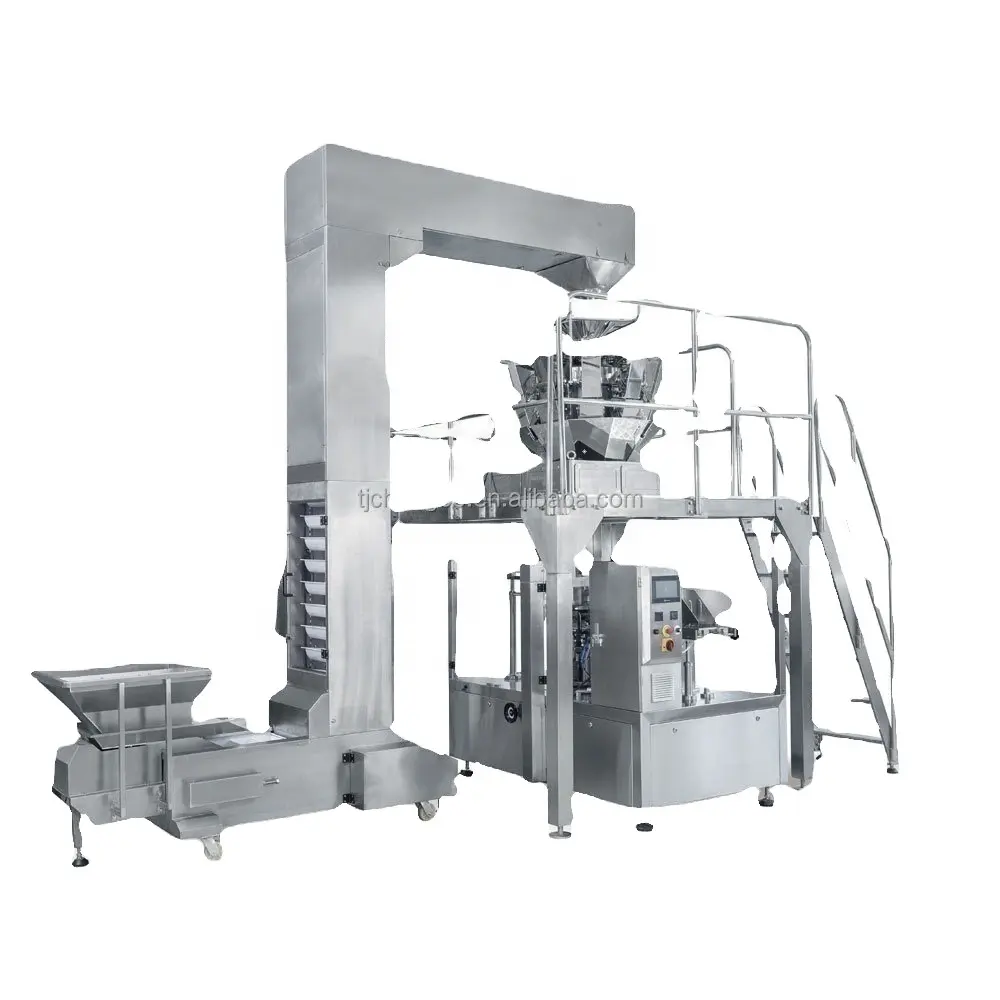 Automatic filling sugar 14 heads vertical form fill seal machine Premade bag pouch packing machine automatic