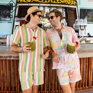 Chemises hawaïennes pour hommes, nouvelle conception 2023, imprimées numériquement sur mesure, taille plus, unisexe, en spandex/polyester, boutons, plage, vacances - Product Image 1