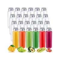 Botellas de Plástico PET de Grado Alimenticio, Impresión de Pantalla con Logotipo Personalizado, Envases para Jugo/Leche/Té/Café de 250ML-500ML, Tapa a Prueba de Manipulación, OEM/ODM