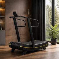 Tapis de course mécanique pliable incurvé à logo personnalisé et marque privée ZB-WTP-6, non motorisé, pour la maison, avec support OEM ODM