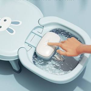 Chaise <span class=keywords><strong>de</strong></span> lavage <span class=keywords><strong>de</strong></span> cheveux pour bébé avec bac <span class=keywords><strong>de</strong></span> rinçage, fauteuil inclinable portable pour le lavage des cheveux des enfants avec support <span class=keywords><strong>de</strong></span> nuque souple et accoudoirs antidérapants - Product Image 6