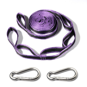 Sangles <span class=keywords><strong>de</strong></span> <span class=keywords><strong>hamac</strong></span> professionnelles en gros, 2 m, 3 m, 6 boucles, sangles d'arbre <span class=keywords><strong>pour</strong></span> le camping en plein air, système <span class=keywords><strong>de</strong></span> <span class=keywords><strong>suspension</strong></span> sans étirement, <span class=keywords><strong>kit</strong></span> - Product Image 3