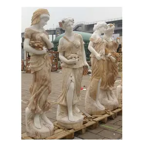 Natural Marble Mix Color Sculpture Four Season Goddess Angel Marble Statue