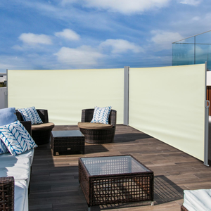 Tenda <span class=keywords><strong>da</strong></span> <span class=keywords><strong>sole</strong></span> a doppio lato retrattile in alluminio <span class=keywords><strong>da</strong></span> 63 pollici per esterno impermeabile VERTAK - Product Image 6