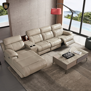 Sofa điện đơn hiện đại kiểu Ý, da thật, đa chức năng, có góc kim loại, khuyến mãi nóng - Product Image 3