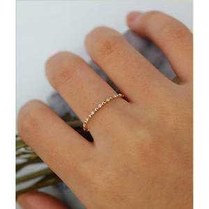 Anello da Donna F1350 in Oro Giallo con Diamante Taglio Brillante Rotondo Colore G Naturale Gioiello Classico per Fidanzamento - Product Image 6