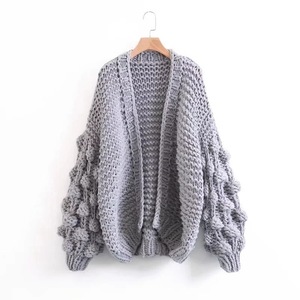 Camisola De Malha De Mão Para As Mulheres <span class=keywords><strong>Chunky</strong></span> Inverno Camisola Grossa Cardigan - Product Image 5