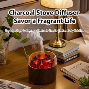Nuevo Humidificador Ultrasónico y Difusor de Aroma con Simulación de Horno, 160ml, Mini, Silencioso, para Hogar y Hotel, 1 Año de Garantía, Terapéutico - Product Image 5