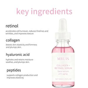 Suero Collage con Ácido Hialurónico y Péptidos, Tratamiento Antienvejecimiento, Arrugas, Líneas Finas, Manchas Oscuras, Hidratante, Vitamina E Facial - Product Image 3