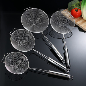 Stainless Steel Kitchen Strainer With <b>Hook</b> 4 Sizes For Hot Pot And Fryer - Product Image 1