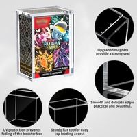 Boîte de protection magnétique en acrylique transparente anti-UV pour paquets de boosters TCG avec couvercles magnétiques – Étui en acrylique pour paquets de boosters