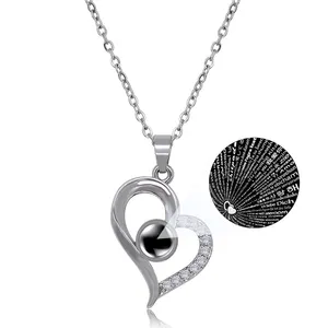 Vnox — collier en acier inoxydable 100 avec pendentif en forme de cœur, bijou Unique pour mère et fille, très tendance, nouveauté